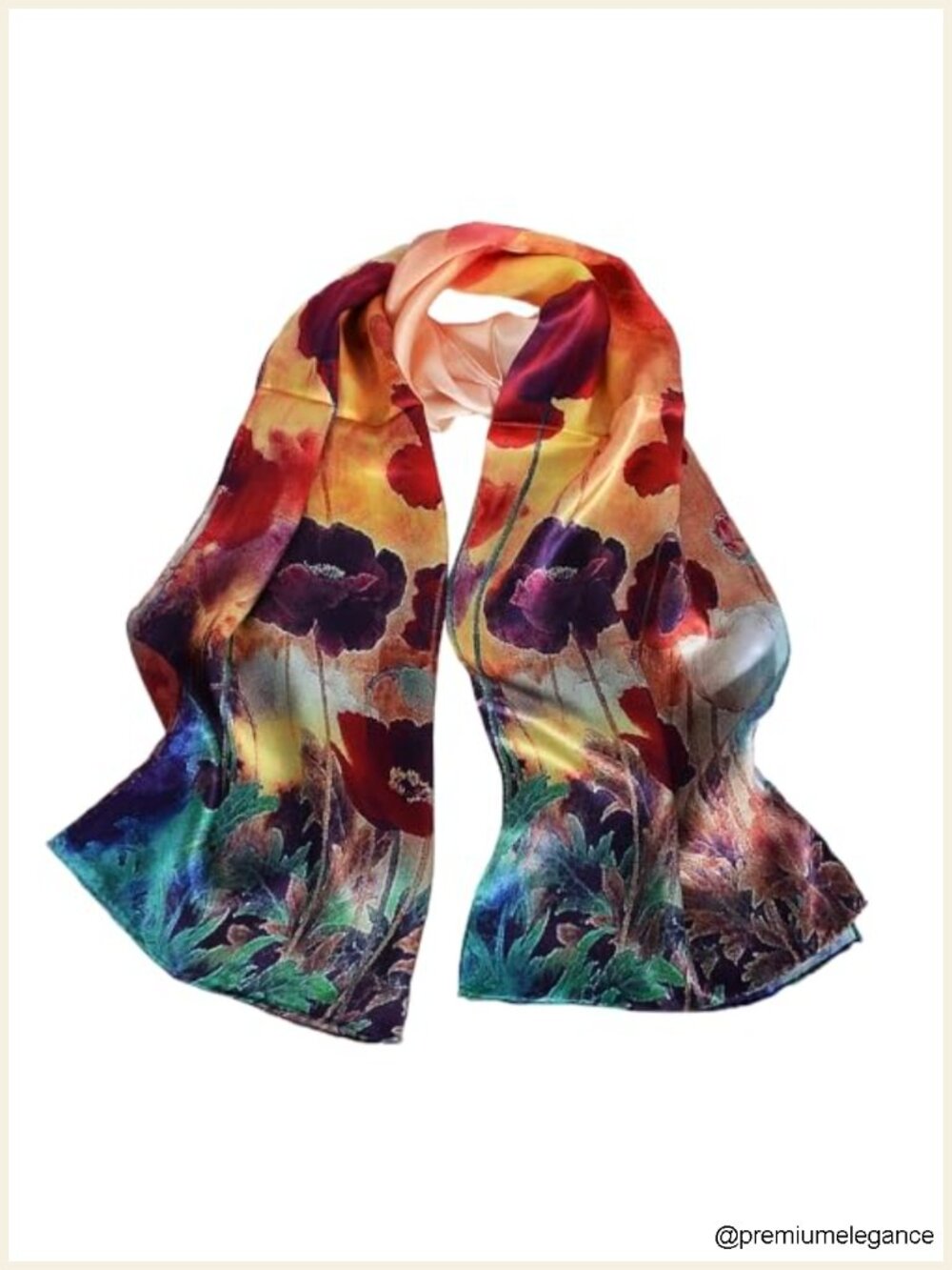 100% Mulberry Silk Scarf Wrap Shawl 67x20 Lightweight